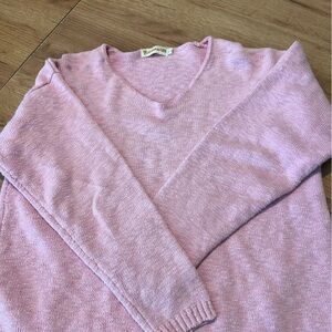 Lulu-B Soft Pink Crew Neck Sweater